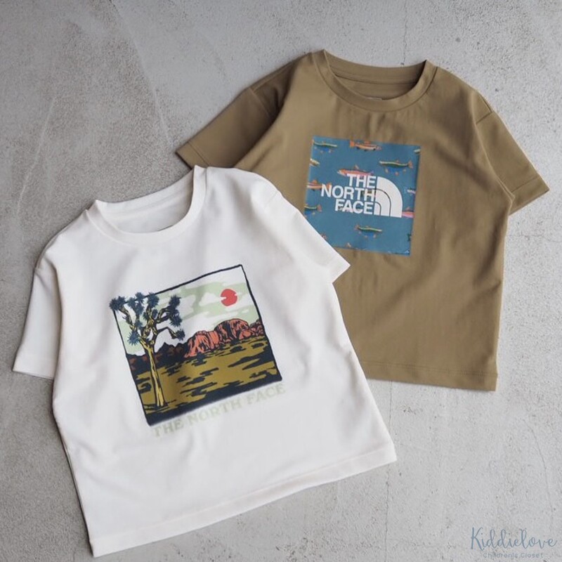 Japanese Purchasing Agent Children's Clothing the North Face North Face Pattern Quick-Drying Casual Sports Short-Sleeve T-Shirt