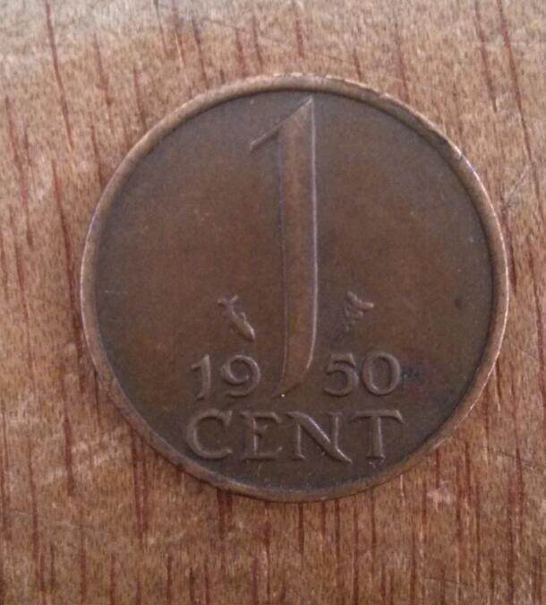 17mm Holland 1 centime Queen Julina commemorative coin coin European Republic of the Netherlands coin