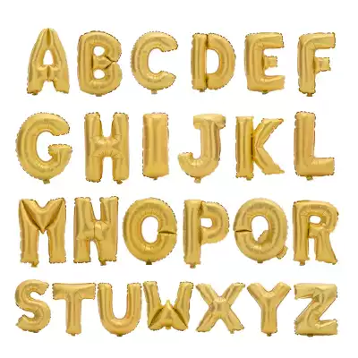 Aluminum film 16 inch thick alphanumeric gold birthday surprise balloon digital balloon party decoration silver balloon
