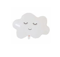 Baiyun smile face aluminum foil balloon new tassel cloud aluminum film balloon smiley face white cloud tassel White Cloud smile face