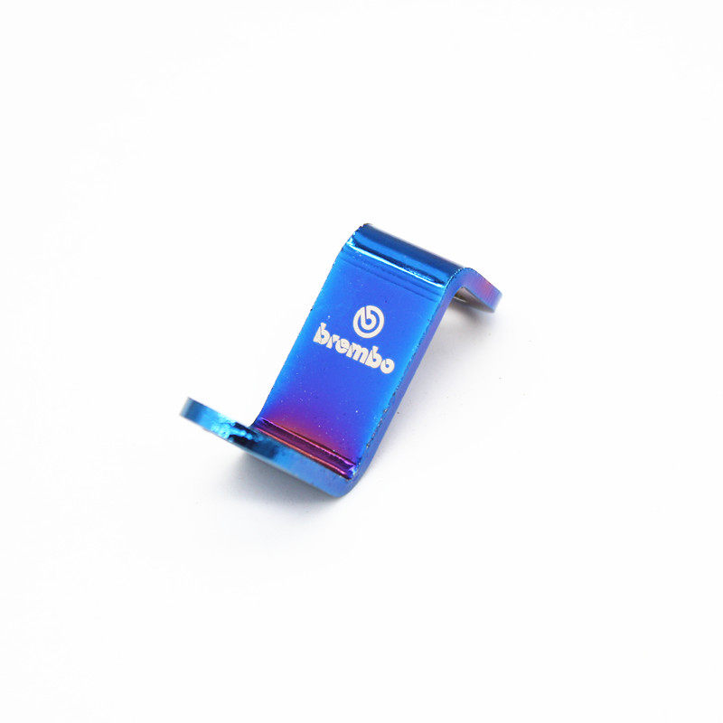 Locomotive CNC modified oil cup bracket Front pump bracket Aluminum alloy front brake straight push horn oil pot bracket