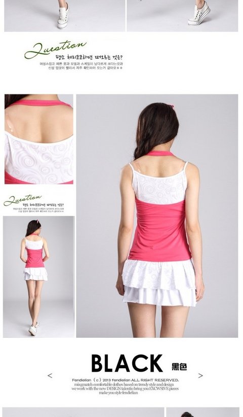 Mùa hè nóng bỏng của Hàn Quốc thể thao giải trí giả hai áo vest quần váy váy phù hợp với thể dục nhịp điệu váy phù hợp với quần áo phụ nữ quần áo tập gym nữ nike chính hãng