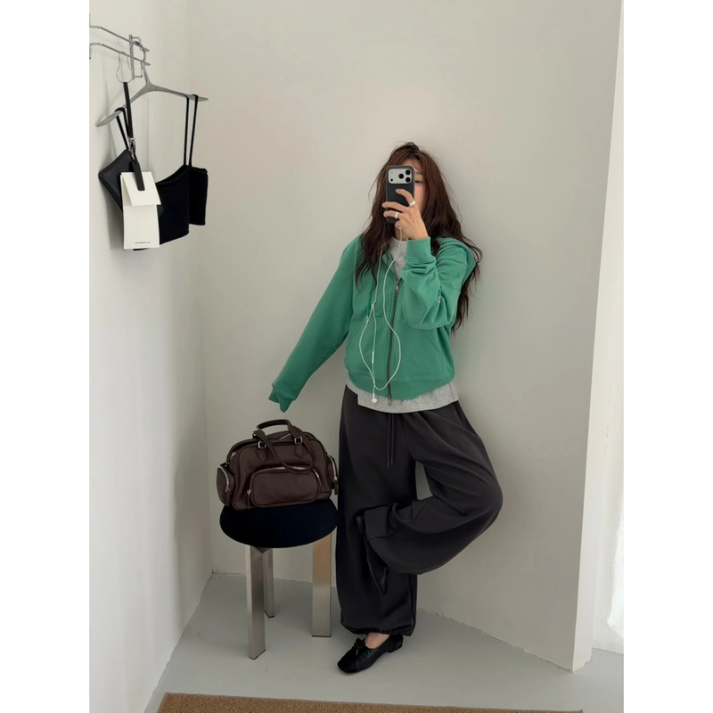 Lento Hooded Sweatshirt for Women 2026 New Korean Style Super Cute Casual Short Jacket for Petite Women Hoodie