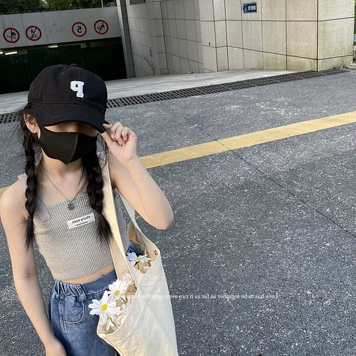 Летняя базовая приятная телу майка топ для девочек без рукавов, эффект подтяжки, в корейском стиле