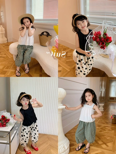 Летний комплект, детский фонарь, детские штаны, эффект подтяжки, новая коллекция, в западном стиле, в корейском стиле