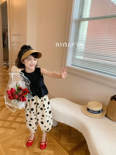 Летний комплект, детский фонарь, детские штаны, эффект подтяжки, новая коллекция, в западном стиле, в корейском стиле