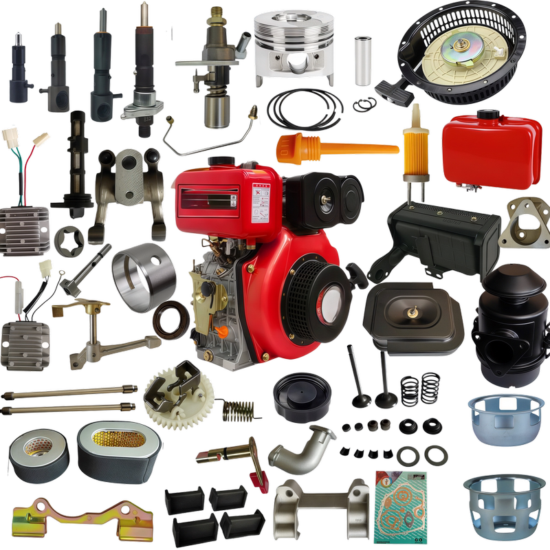 Air-Cooled Diesel Engine Parts, Micro-Tiller Generator, Fuel Injector, Fuel Injection Pump, Pull Rod, Piston, Piston Ring, Complete Set of Gaskets Air-Cooled Diesel Engine Parts, Micro-Tiller Generator, Fuel Injector, Fuel Injection Pump, Pull Rod, Piston, Piston Ring, Complete Set of Gaskets