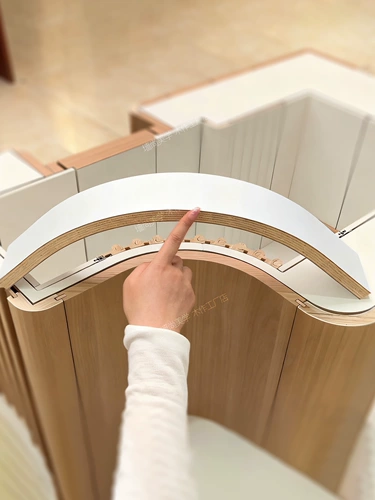 Цельная термоизогнутая доска в форме дуги, декоративная доска из цельного дерева, многослойная доска из полудугового шпона без покраски, изготовленная на заказ