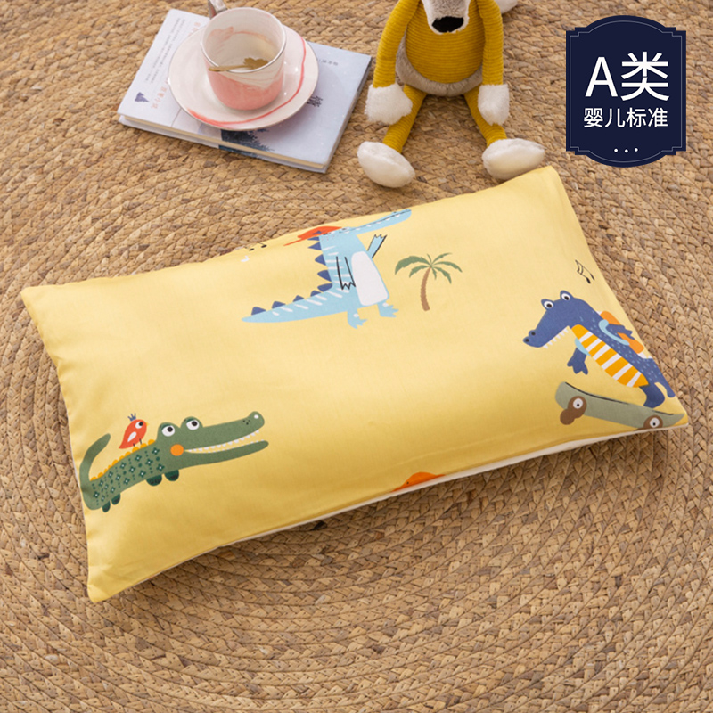 Class A full cotton kindergarten children cartoon pure cotton pillowcase 30x50 baby baby single pillow core 40x60cm