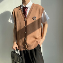 jk sweater knit daily dk uniform mens full set original embroidered male and female waistcoat jacket lovers wire cloak