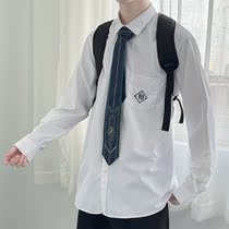 DK Uniform Long Sleeve Shirt Male spring autumn season Ruffin Handsome Retro Shirt Tide Cards Small Crowddesign Sensation 100 Fashion Jacket