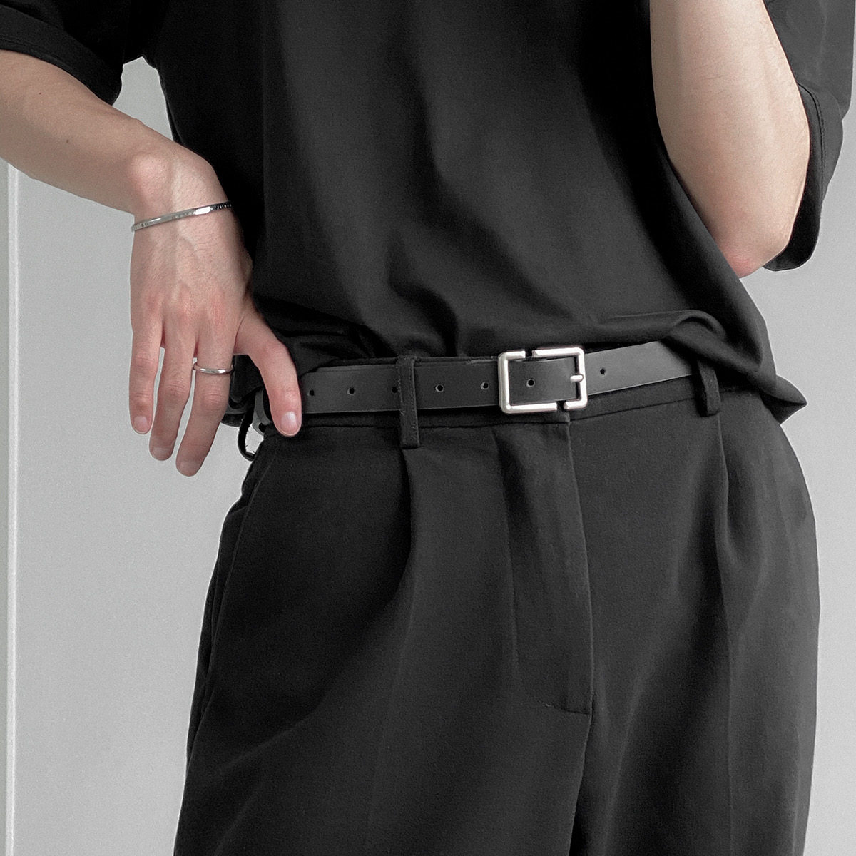 dk belt men's Korean version of men's British style all-match casual youth belt personality trousers belt student belt