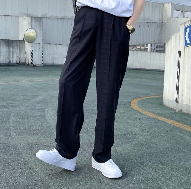 dk uniform Male pants Korean version Trend easy 100 lap 90% Little Western pants 2021 Spring new straight silo Western pants