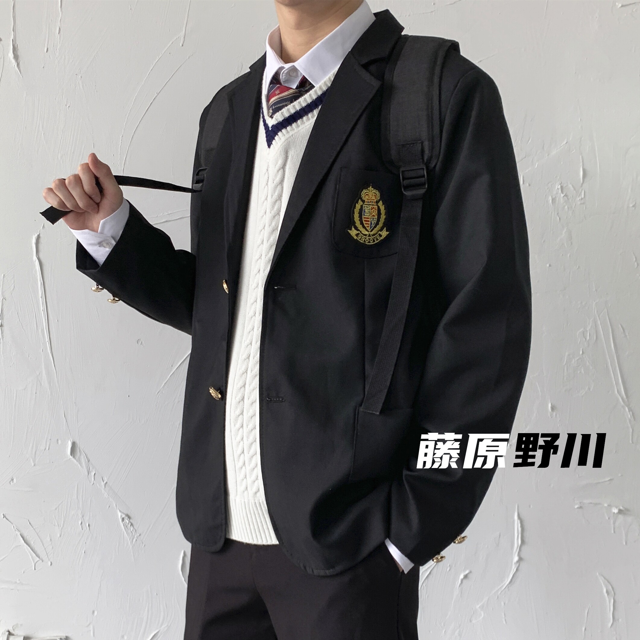 jk western suit badge embroidery bigday school high school high school student original dk uniform suit jacket male autumn winter lover dress