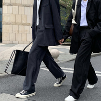 dk uniforms male Korean version trendy loose 100 hitch casual long pants tugging pants 2022 autumn winter new straight siding pants