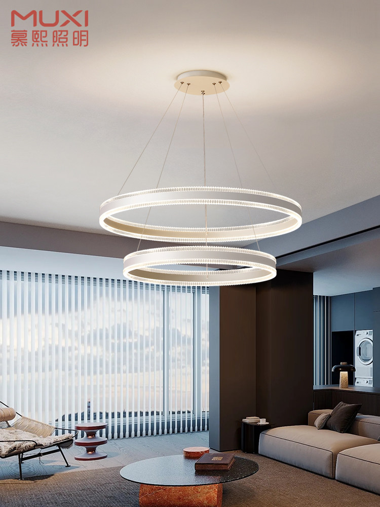 Restaurant Lamp, Modern, Simple, Light Luxury, Full Spectrum, Living Room Chandelier, Anti-Blue Light, Bedroom Main Light, Eye Protection, Flicker-Free Lighting Fixtures