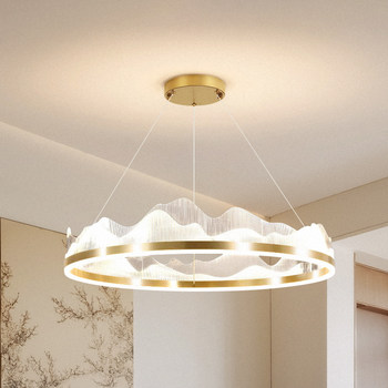 New Chinese-Style Chandelier Living Room Lamp 2025 New Model Dining Room Bedroom Chinese Style Light Luxury Dining Room Zen Mountain-Shaped Lighting Fixtures
