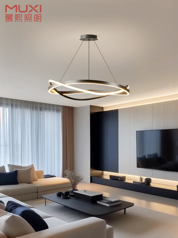 Italian-Style Living Room Chandelier, Modern Minimalist Main Light, Bedroom Designer Dining Table Lamp, Nordic Minimalist Room Lighting Fixtures