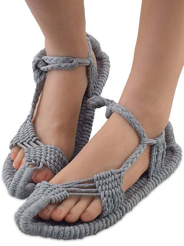 Men's Straw Sandals, Cloth Sandals, Tujia Specialty, Handmade Woven Beach Shoes, Lace-Up Sandals, Women's Sandals, Cloth Shoes