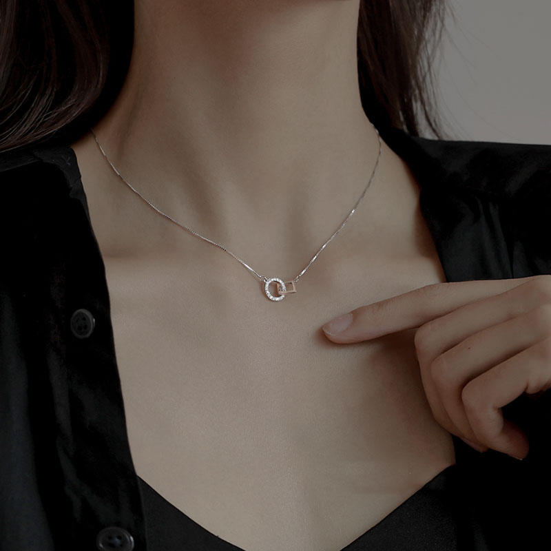 New 520 Valentine's Day Necklace Women's Pure Silver Small Crowd Design Sens Lukewarm Wind Minima Light Extravagant and refined collarbone chain