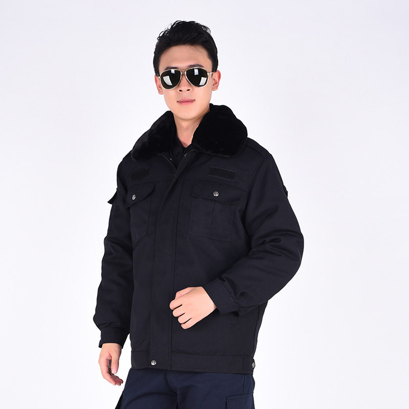 2018工作冬执勤保安棉衣制服加厚棉袄多功能