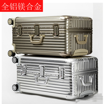 Full Aluminum Magnesium Alloy Pull Lever Box Universal Wheel Suitcase for men and women 32 Cryptodon case 20 inch Hard case suitcase