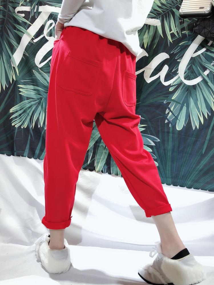 Mùa hè 2019 mới thường xuyên quần harem nữ mỏng phần rộng rộng quần mỏng quần màu quần quần treo quần - Quần Harem quần âu nữ