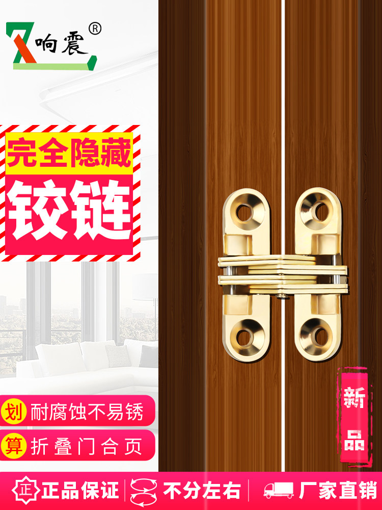 Hidden hinge Cross hinge Golden table Invisible hinge connector Hidden hinge Folding door replica hinge
