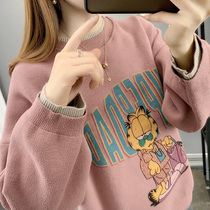 Early autumn Womens Big Cat miss Han Qiuguo 2021 New Korean version of womens loose sweater womens ins