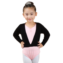 Childrens dance practice clothes small sweater tops for girls and toddlers outerwear pink and black autumn and winter