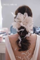 Mega original super large handmade flower bridal headwear and makeup styling photo studio photo sample travel photo shoot