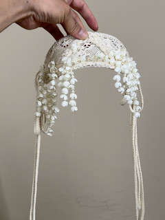 Mego original handmade lily of the valley tassel retro headband bridal headwear sample travel photography wedding photography makeup styling