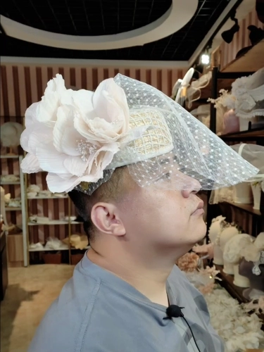 Оригинальный шелковый аксессуар для волос ручной работы для невесты, реквизит для фотографии