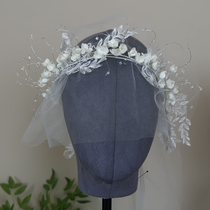 Mega original retro lace handmade lily of the valley wreath bridal headwear forest style sample location travel shooting