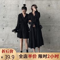 Early summer plus size womens summer 2021 new long sleeve temperament dress fat mm design sense niche thin foreign atmosphere