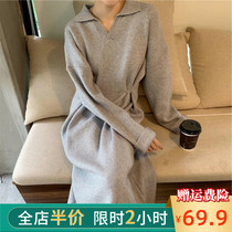 Early summer plus size womens clothing 2021 new fat mm thin Japanese gentle wind light luxury dress celebrity temperament