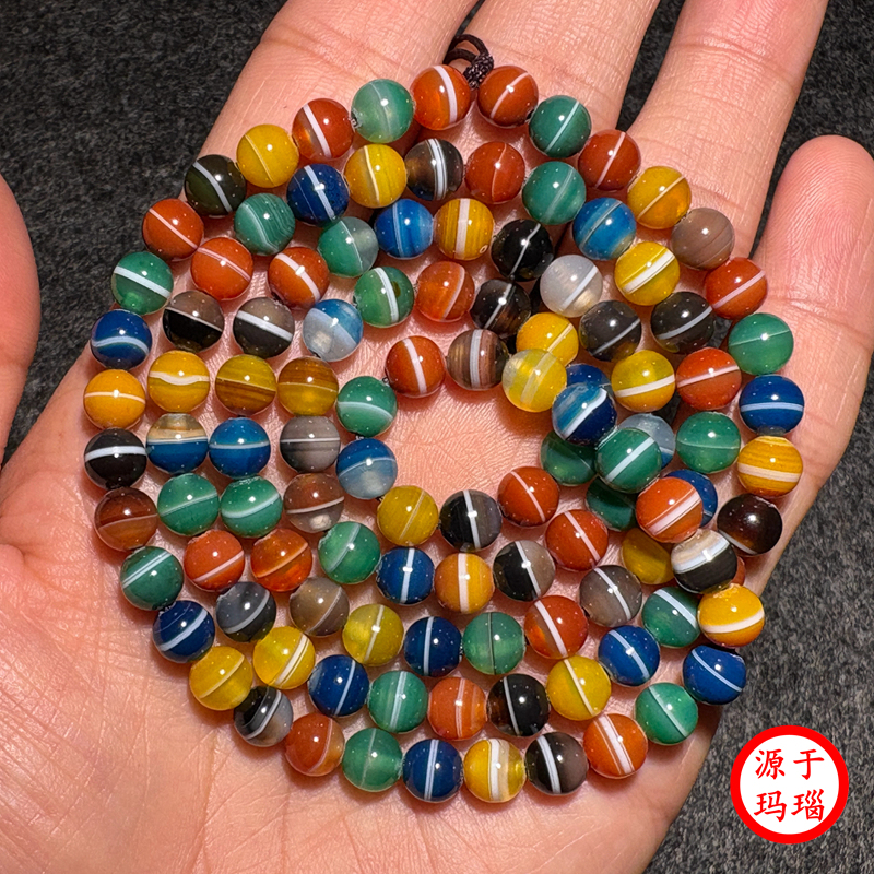 Natural First-Grade Pharmacist Beads Agate Bracelet for Men and Women, Multi-Circle Round Beads, Blue Agate Multi-Gemstone Buddha Bead Bracelet Necklace Natural First-Grade Pharmacist Beads Agate Bracelet for Men and Women, Multi-Circle Round Beads, Blue Agate Multi-Gemstone Buddha Bead Bracelet Necklace