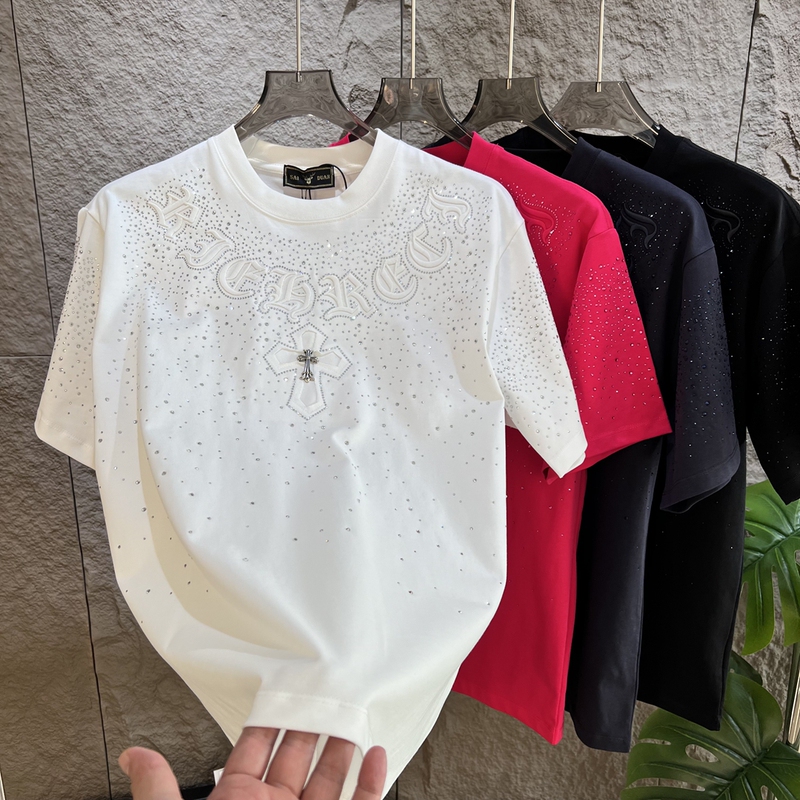 Short-Sleeved T-Shirt, New Spring and Autumn Style, Light Luxury Trendy Brand Men's Clothing, Casual Fashion, Rhinestone-Studded Men's Korean-Style Round-Neck Half-Sleeve Top Short-Sleeved T-Shirt, New Spring and Autumn Style, Light Luxury Trendy Brand Men's Clothing, Casual Fashion, Rhinestone-Studded Men's Korean-Style Round-Neck Half-Sleeve Top