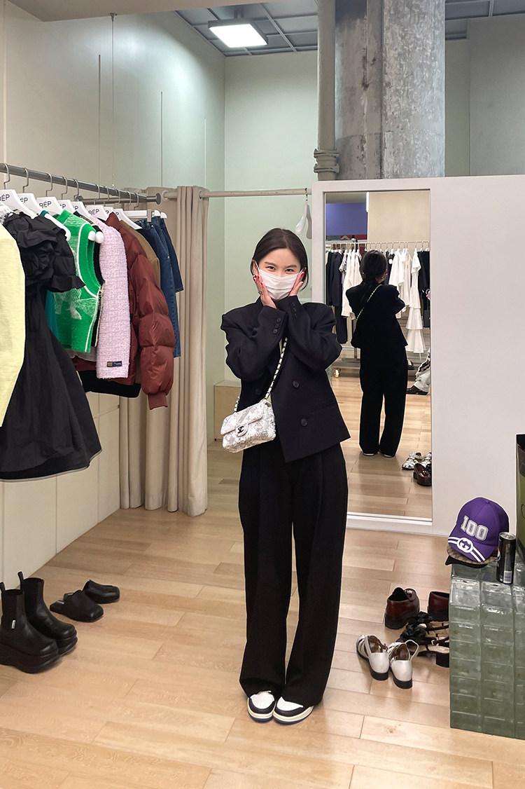 WXLSTUDIO Classic Black Straight Drum Pituality Suit Pants Woman 2022 Spring Loose Casual Wide Pants