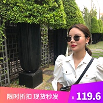 WXLSTUDIO Palace wind bubble sleeve dress female 2021 spring and summer new waist slim long skirt