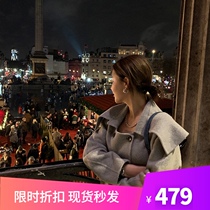 WXLSTUDIO gray woolen coat women 2020 new long loose double-sided tweed coat