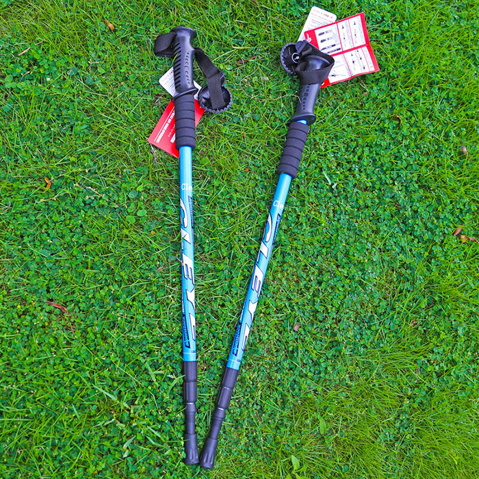 Ultralight trekking cực telescopic mía đi bộ leo núi gậy đi bộ thiết bị du lịch ngoài trời unisex gậy đi bộ gấp gọn có đèn
