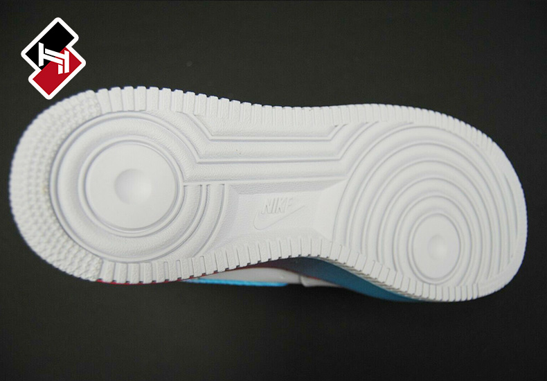 NIKE Nike nam gradient xanh đỏ hồng tím AF1 air Force one board giày CJ0525-100 CJ0524-001 - Dép / giày thường giày thể thao đế cao