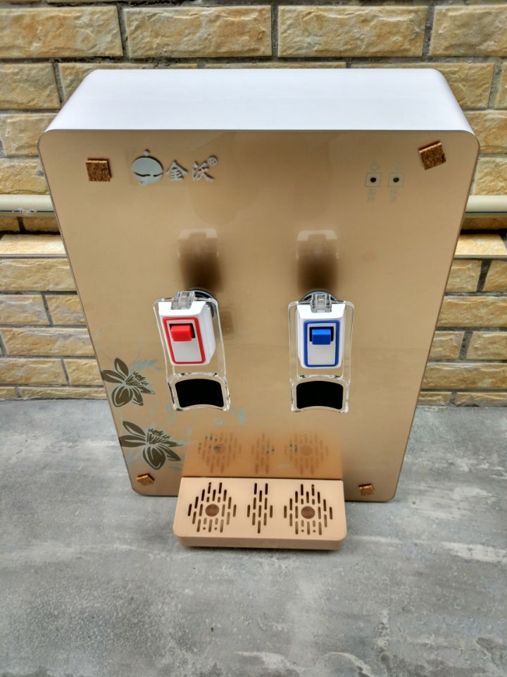 Ginvoi Wall-mounted Pipeline Machine Piping Straight Drinking Machine Ice Warm Cup Push Water Dispenser Matching Filter With