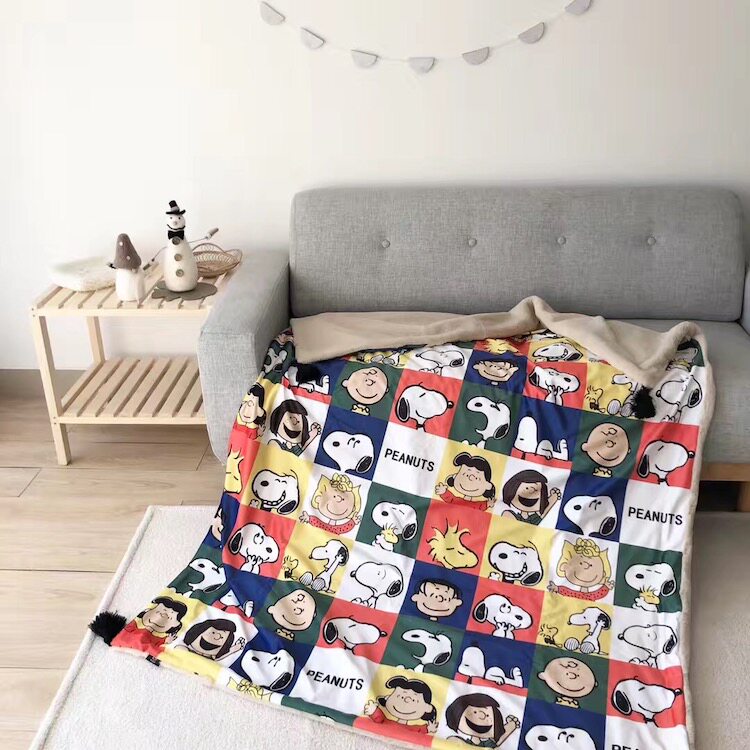 Foreign Trade Autumn Winter Thickening Cartoon Children Blanket Baby Blanket Baby Fluff Suede Cover Blanket Single Knee Blanket