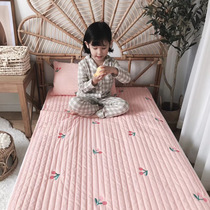 Foreign trade pure cotton water washing cotton embroidered cotton mattress children baby high density cotton sweat absorbing quilted sheets