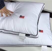 PT counter soft feather velvet pillow British embroidery pillow washable antibacterial anti-mite neck feather velvet pillow