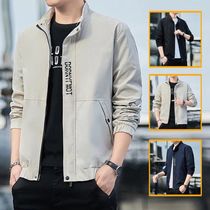 2021 mens coat spring and autumn winter trend tooling jacket plus velvet thick casual versatile fashion brand clothes