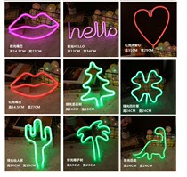 Cross-Border led lightning neon lights modeling lights creative room decoration hanging lights girl heart bedroom layout ins
