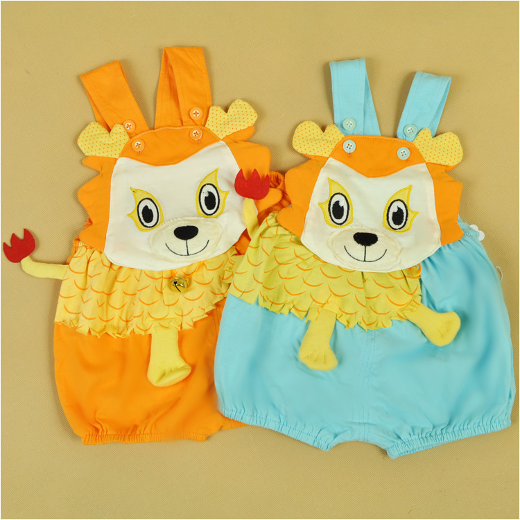 Mỏng bé mùa hè quần áo sơ sinh dưa hấu bông nam giới và phụ nữ bé onesies phù hợp với không tay có thể mở ra romper